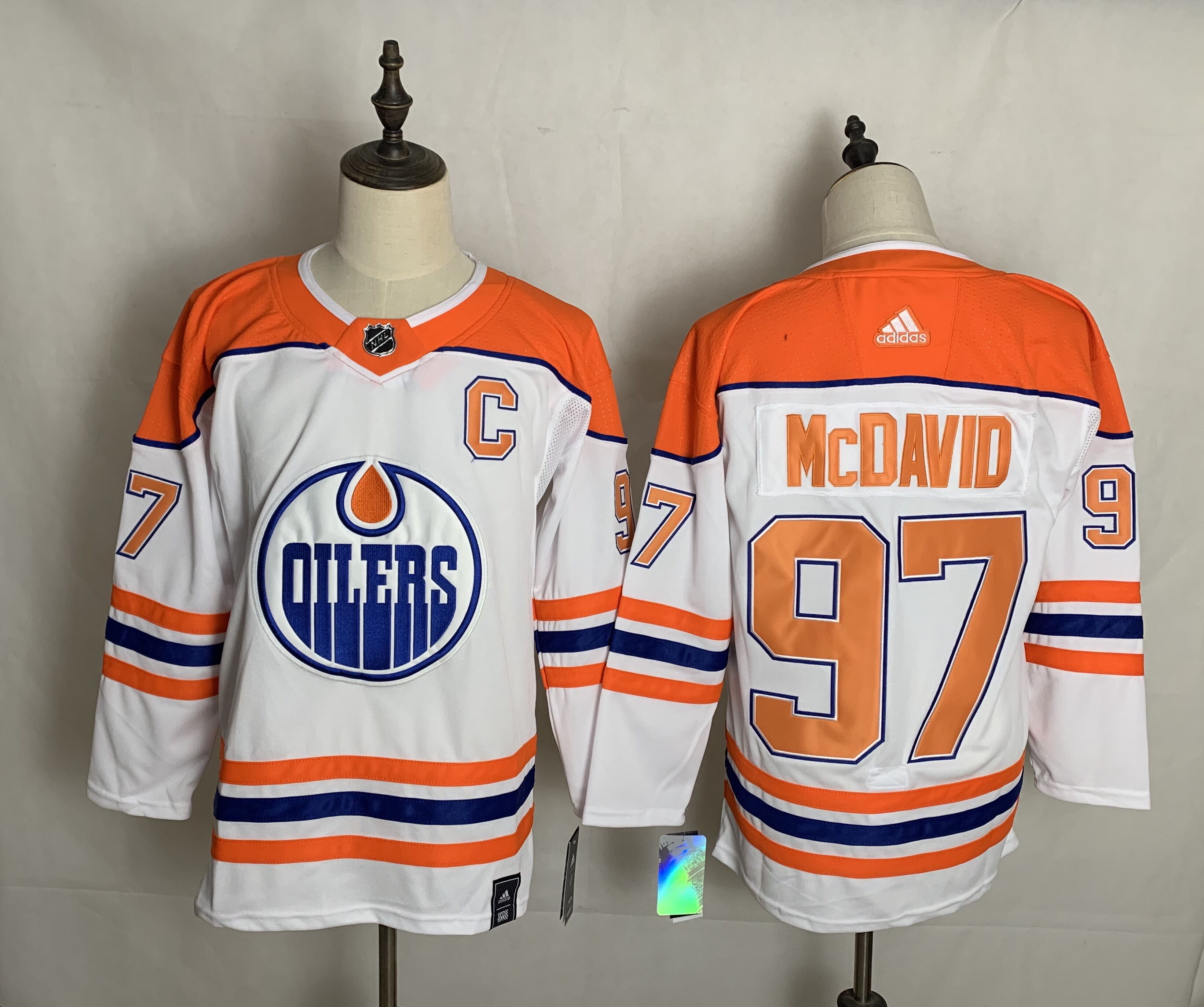 Cheap Men Edmonton Oilers 97 Mcdavid White Authentic Stitched 2020 Adidias NHL Jersey